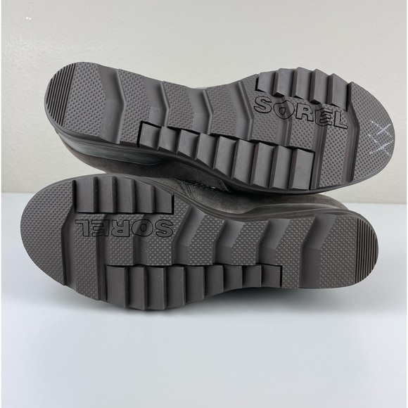 Sorel Women's 9 Evie Lace Major Boot Grey Suede Wedge Heel Weatherproof Gorpcore - Picture 13 of 16